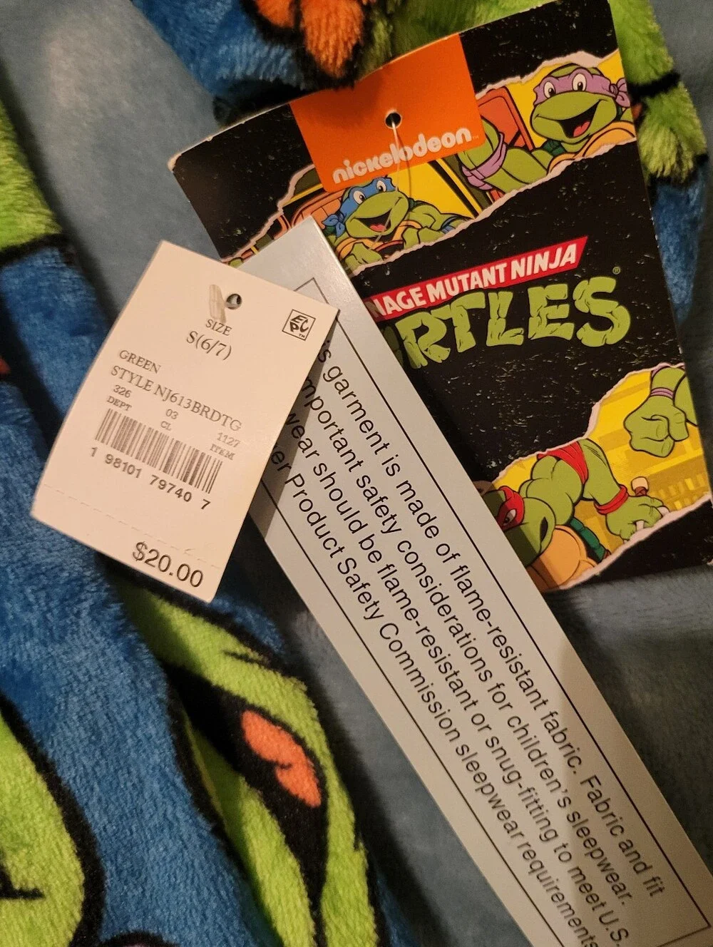 Boys Ninja Turtles Hooded Robe NWT Size Small  6/7